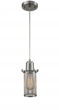 Innovations Lighting 900-1P-SN-CE219-SN-LED - Quincy Hall - 1 Light - 5 inch - Brushed Satin Nickel - Cord hung - Mini Pendant