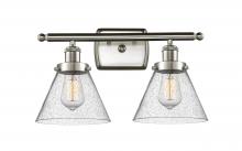 Innovations Lighting 916-2W-SN-G44-LED - Cone - 2 Light - 18 inch - Brushed Satin Nickel - Bath Vanity Light