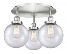 Innovations Lighting 916-3C-SN-G204-8 - Beacon - 3 Light - 20 inch - Satin Nickel - Flush Mount