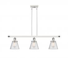 Innovations Lighting 916-3I-WPC-G64-LED - Cone - 3 Light - 36 inch - White Polished Chrome - Stem Hung - Island Light