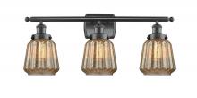 Innovations Lighting 916-3W-BK-G146 - Chatham - 3 Light - 26 inch - Matte Black - Bath Vanity Light