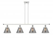 Innovations Lighting 916-4I-WPC-G43-LED - Cone - 4 Light - 48 inch - White Polished Chrome - Stem Hung - Island Light