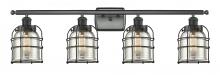 Innovations Lighting 916-4W-BK-G58-CE - Bell Cage - 4 Light - 36 inch - Matte Black - Bath Vanity Light