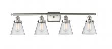 Innovations Lighting 916-4W-SN-G64-LED - Cone - 4 Light - 36 inch - Brushed Satin Nickel - Bath Vanity Light