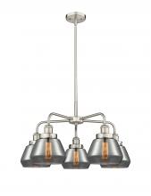 Innovations Lighting 916-5CR-SN-G173 - Fulton - 5 Light - 26 inch - Satin Nickel - Chandelier