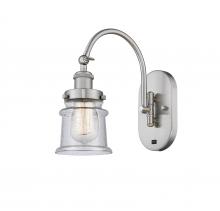 Innovations Lighting 918-1W-SN-G184S-LED - Canton - 1 Light - 7 inch - Brushed Satin Nickel - Sconce