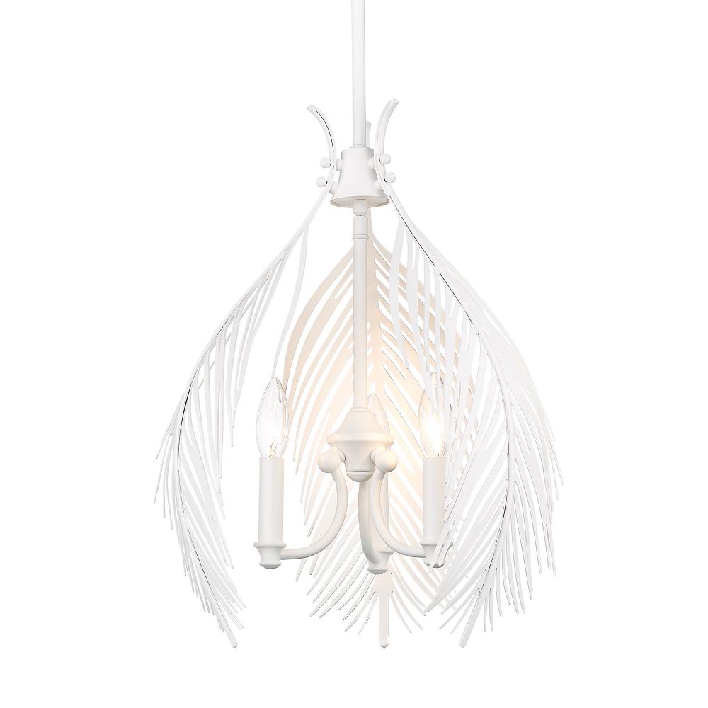 Cay WHT 3 Light Pendant in Matte White