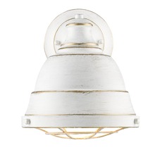 Golden 7312-1W FW - Bartlett 1 Light Wall Sconce in French White