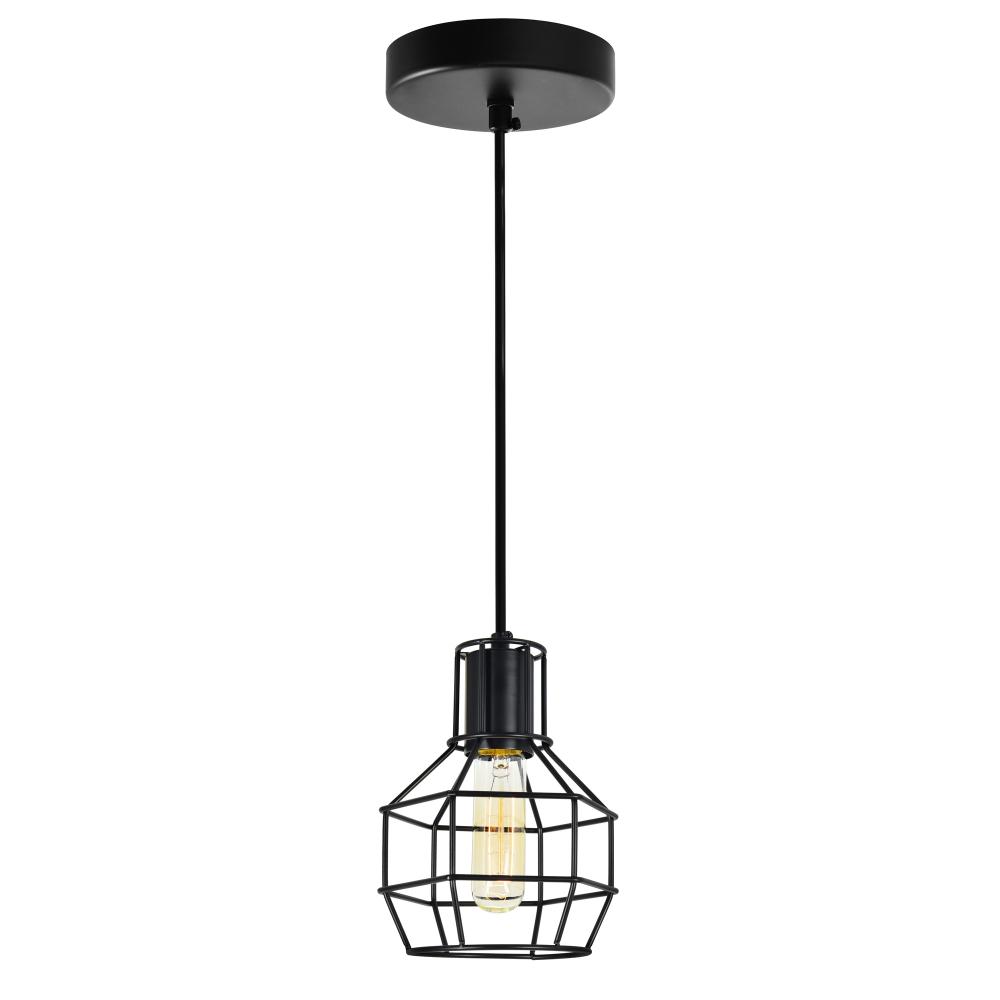 Secure 1 Light Down Mini Pendant With Black Finish