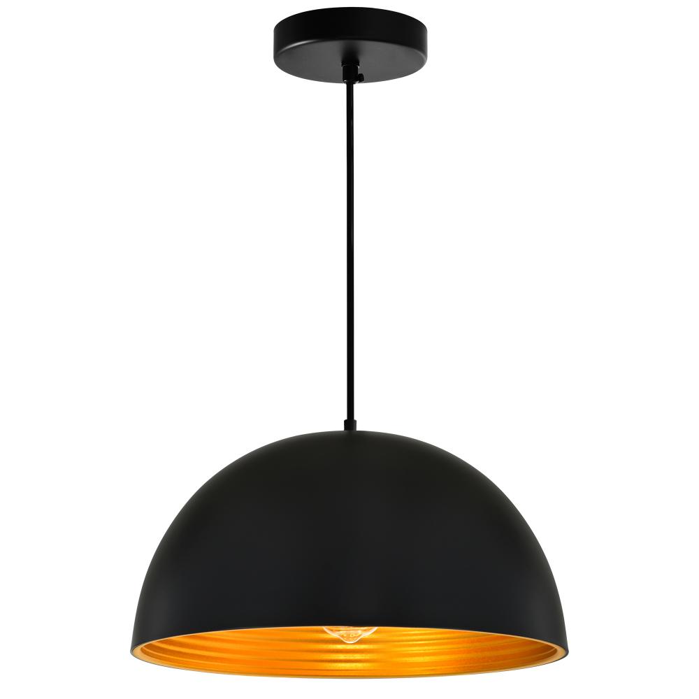 Modest 1 Light Down Pendant With Black Finish