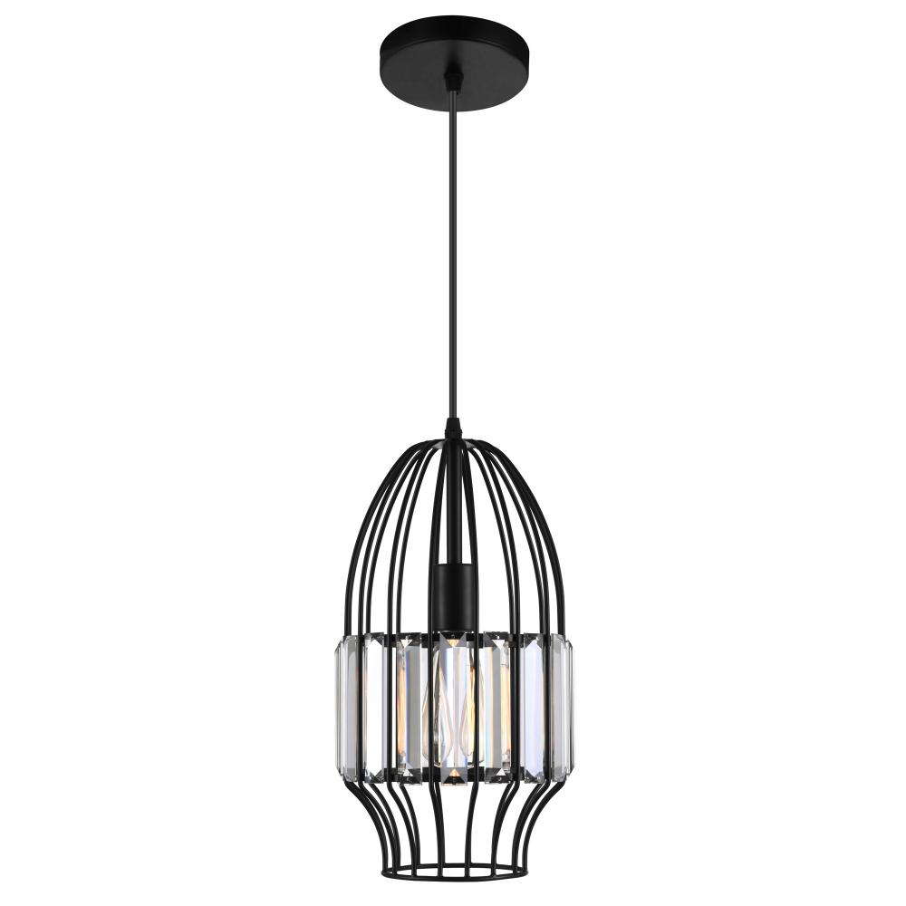 Alethia 1 Light Down Mini Pendant With Black Finish