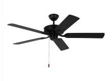 Generation Lighting 5LD52MBK - Linden 52&#39;&#39; traditional indoor midnight black ceiling fan with reversible motor