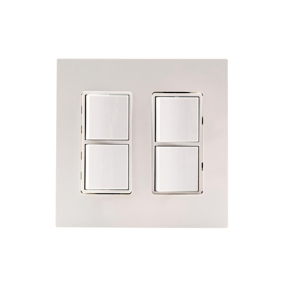 Dual Duplex Switch Wall Plate and Gang Box - 20 Amp Per Pole