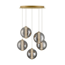 Eurofase 45737-022 - Atomo 5 Light Pendant in Gold