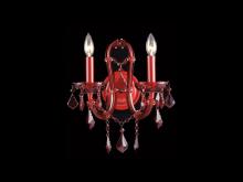 Avenue Lighting HF1041-RED - Crimson Blvd. 2 Light Red Crystal Wall Sconce