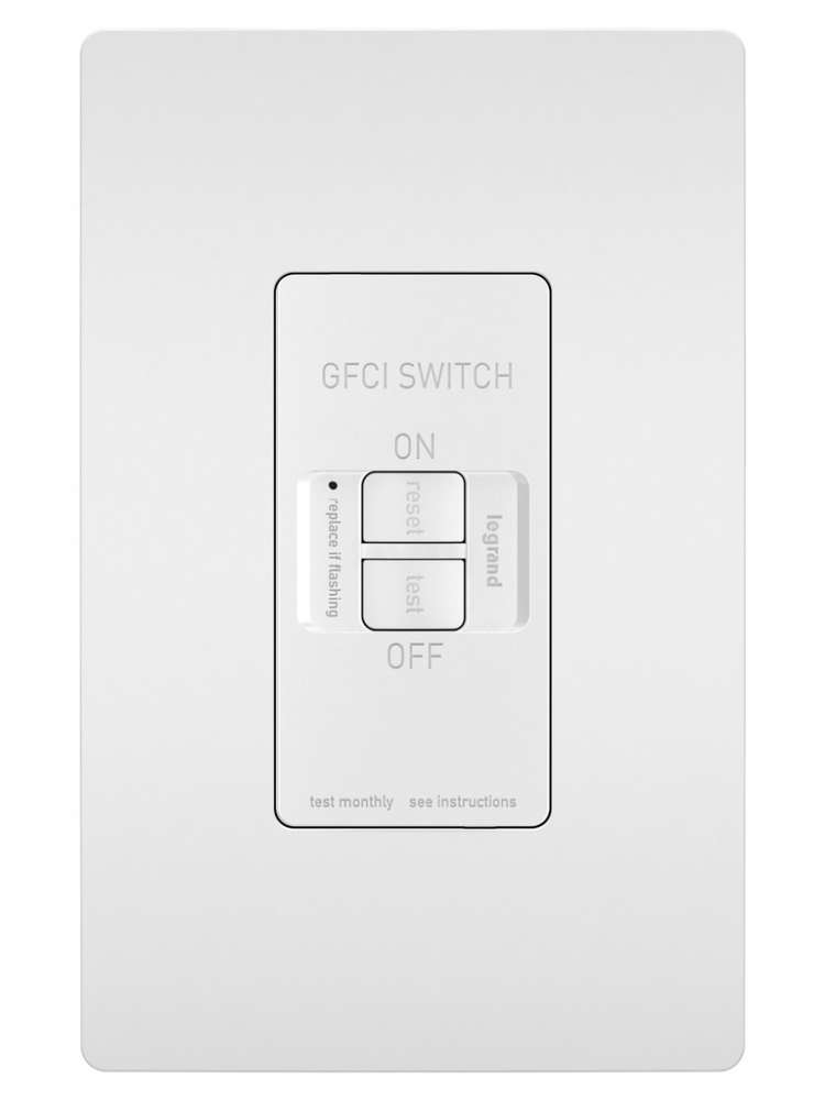 radiant? Dead Front 20A Duplex Self-Test GFCI Receptacles with SafeLock? Protection, White