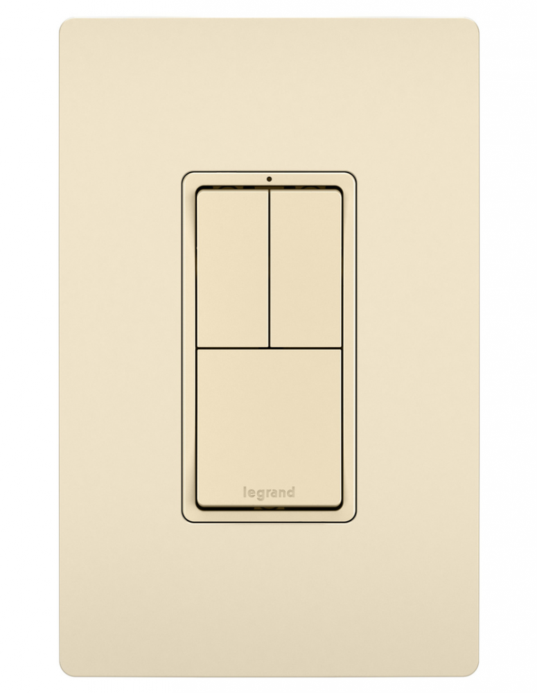 radiant? Two Single-Pole Switches and Single Pole/3-Way Switch, Light Almond