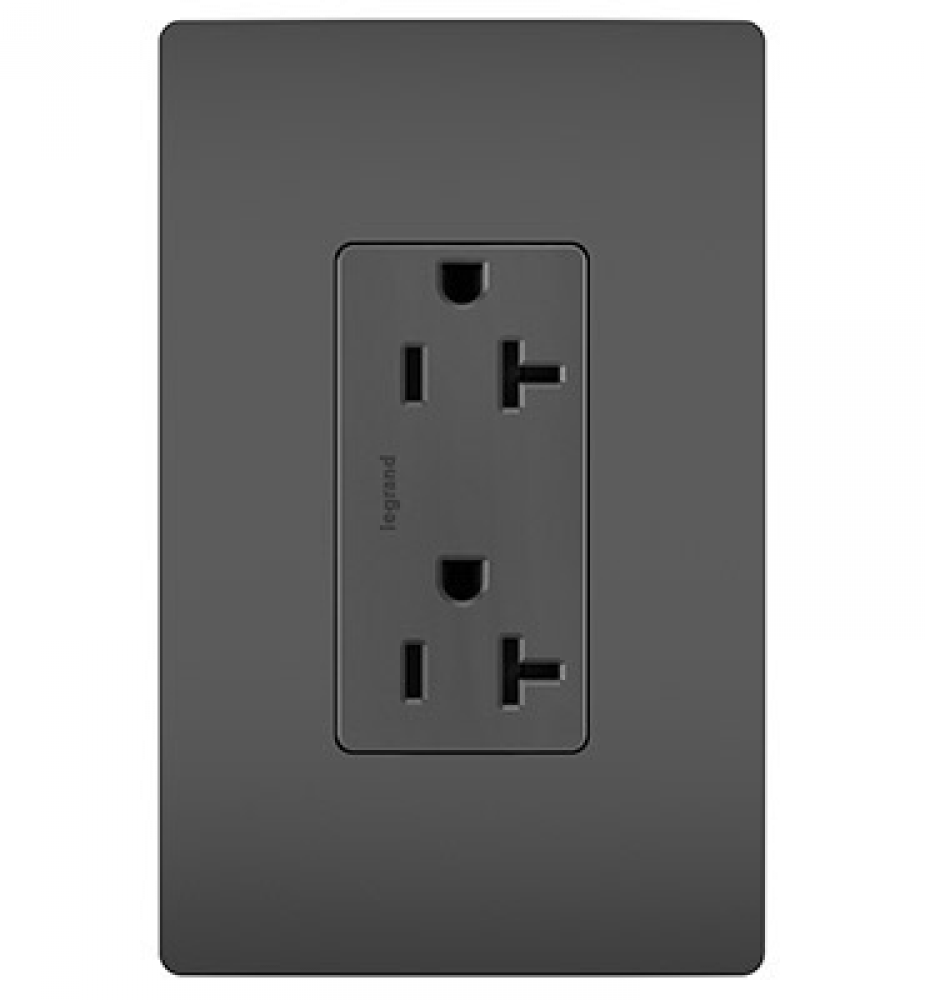 radiant® Spec Grade 20A Tamper-Resistant Receptacles, Black