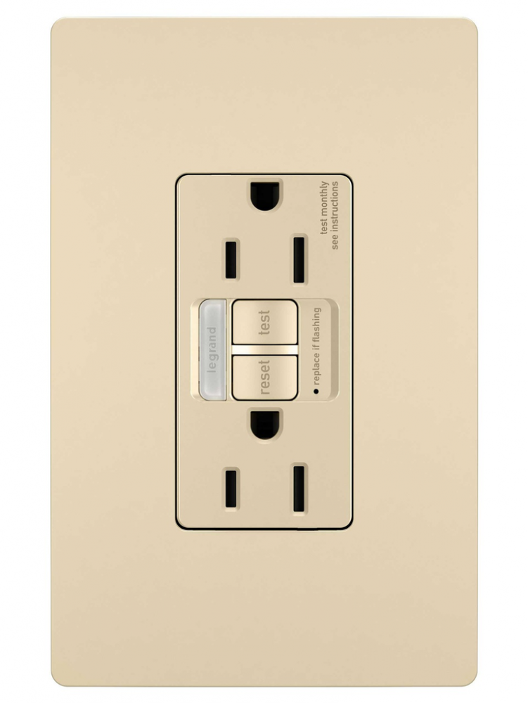 radiant? Tamper-Resistant 15A Duplex Self-Test GFCI Receptacles with SafeLock? Protection and Night (4 pack)