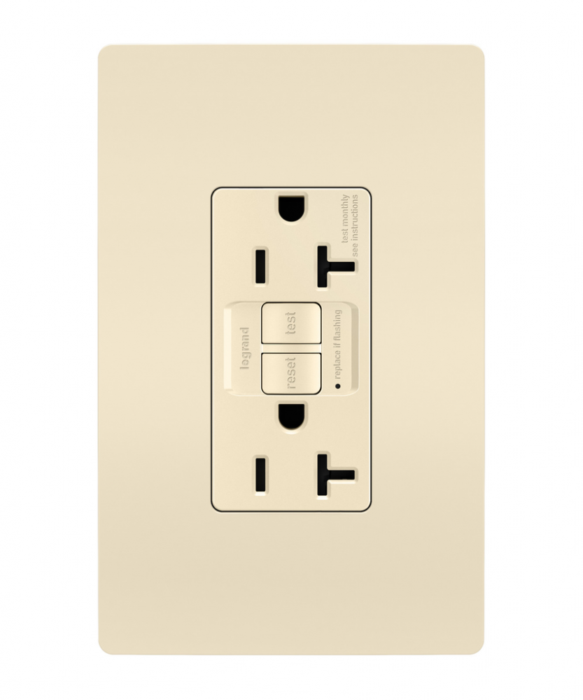 radiant? Tamper-Resistant 20A Duplex Self-Test GFCI Receptacle with SafeLock? Protection, Light (4 pack)