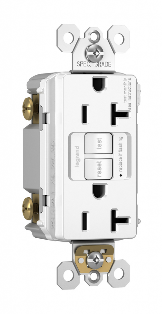 radiant? Spec Grade 20A Tamper Resistant Self Test GFCI Receptacle, White (12 pack)