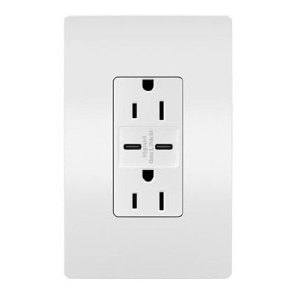 radiant? 15A Tamper-Resistant Ultra-Fast USB Type C/C Outlet, White (4 pack)