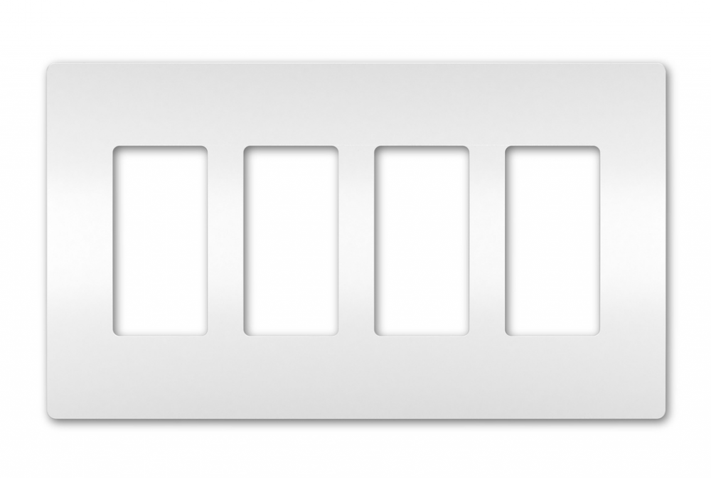 radiant Four-Gang Screwless Wall Plate with Microban