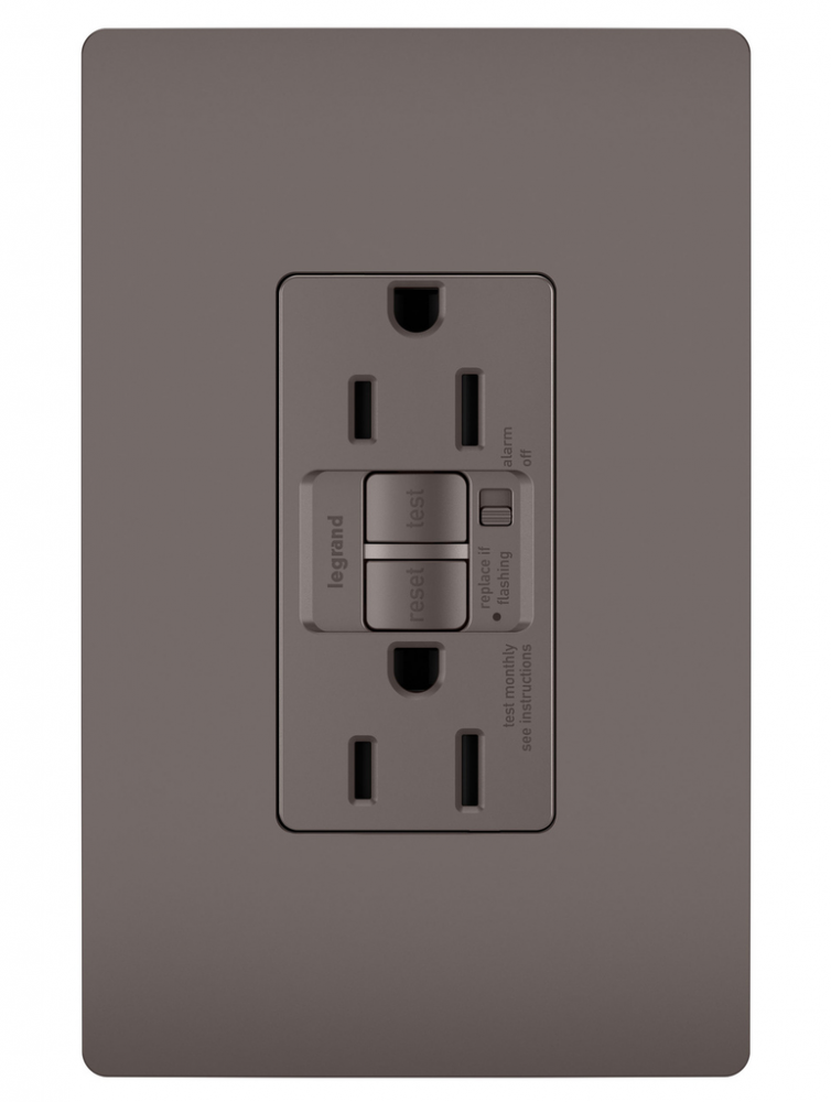 radiant? Spec Grade 15A Self Test GFCI Receptacle, Brown