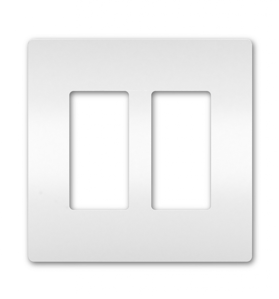 radiant® Two-Gang Screwless Wall Plate White