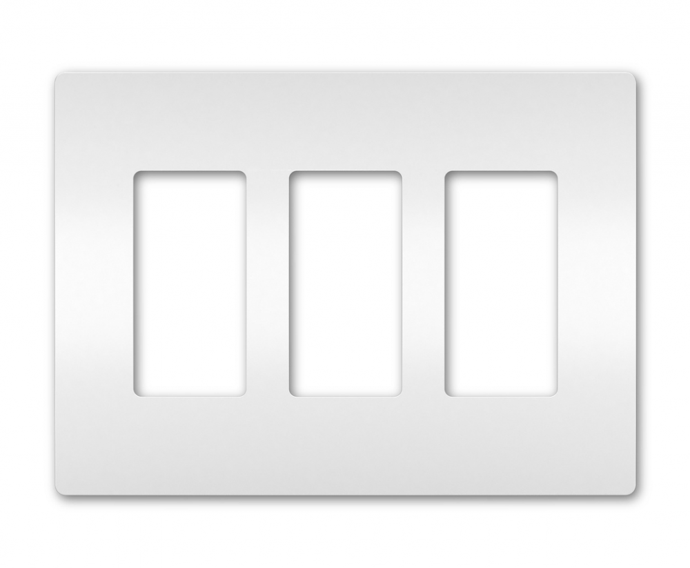 radiant? Three-Gang Screwless Wall Plate, White