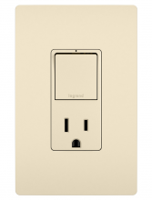 Legrand Radiant RCD38TRLA - radiant? Single Pole/3-Way Switch with 15A Tamper-Resistant Outlet, Light Almond