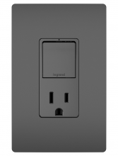 Legrand Radiant RCD38TRBK - radiant? Single Pole/3-Way Switch with 15A Tamper-Resistant Outlet, Black