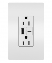 Legrand Radiant R26USBACWCCV6 - radiant? 15A Tamper-Resistant USB Type A/C Outlet, White (6 pack)