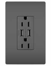 Legrand Radiant TM826USBBK - radiant® 15A Tamper-Resistant USB Outlet, Black