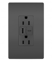 Legrand Radiant R26USBACBKCCV4 - radiant? 15A Tamper-Resistant USB Type A/C Outlet, Black (4 pack)