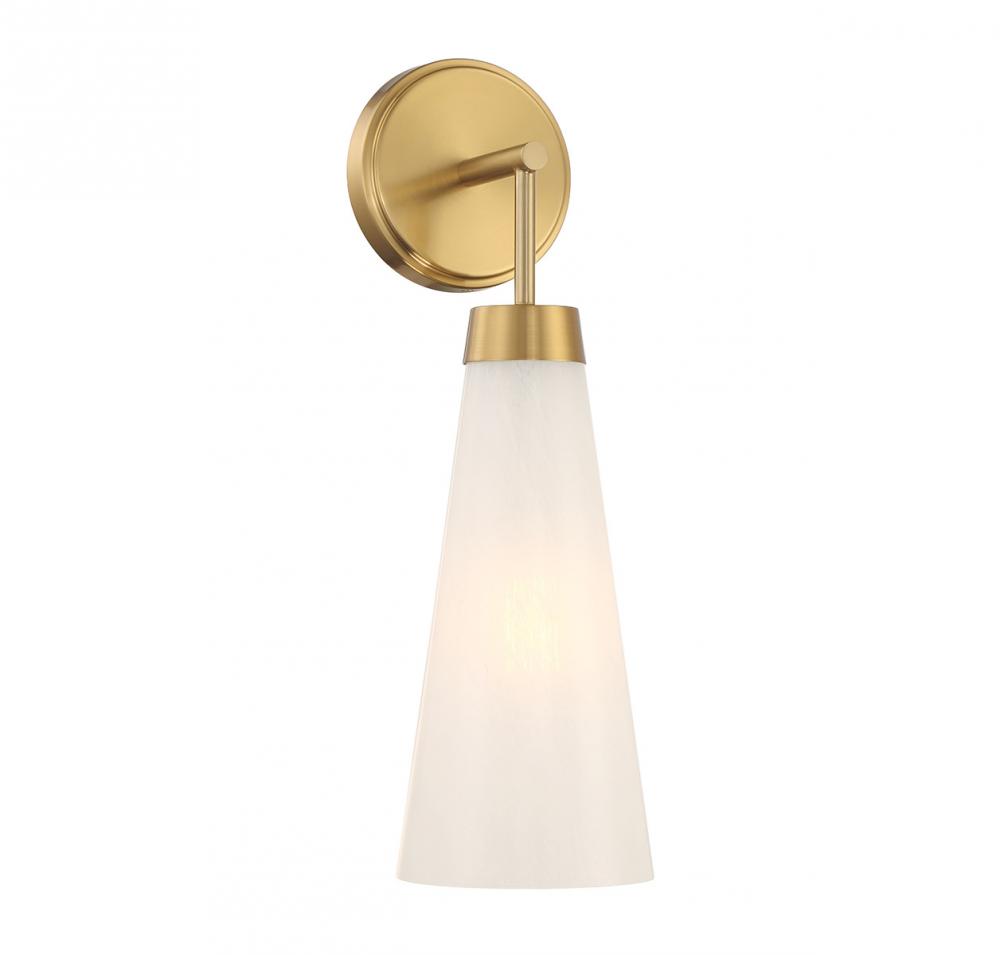 Brevard 1-Light Wall Sconce in Warm Brass