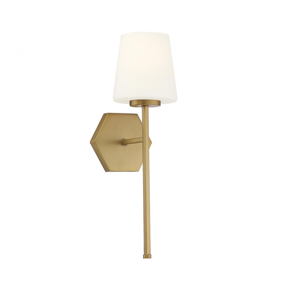 Conover 1-Light Wall Sconce in Warm Brass