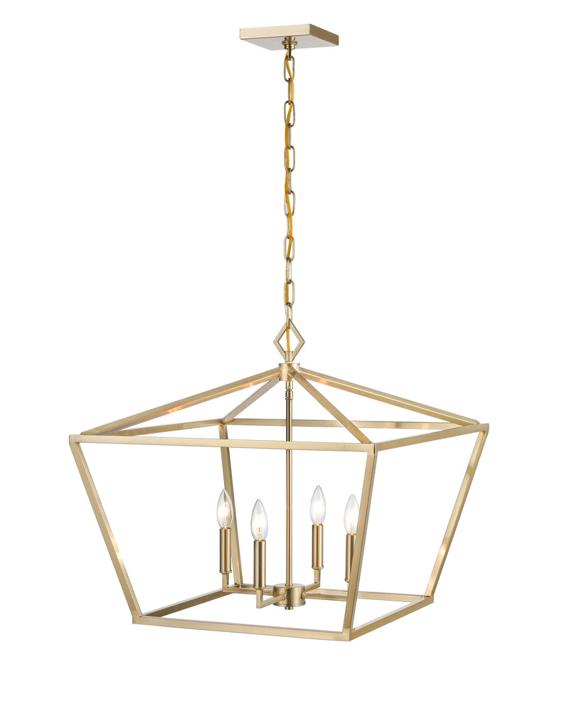 4-Light Pendant light Modern Gold