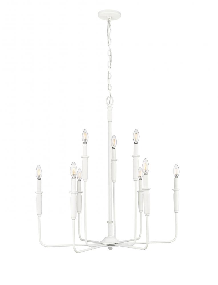 Savanne 9-Light Chandelier Ceiling Light Textured White