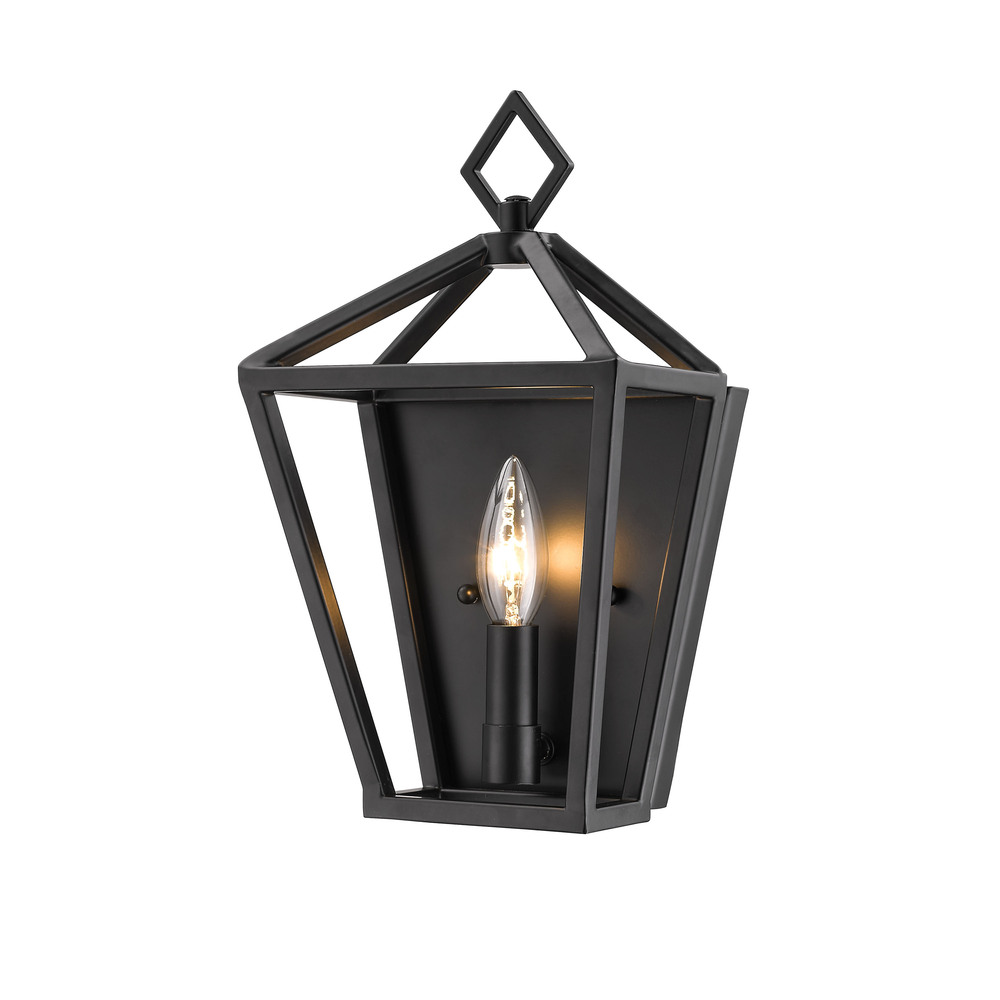 1-Light Wall Sconce Matte Black