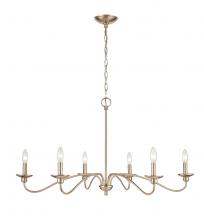 Millennium 4386-MG - Delvona 6-Light Chandelier Ceiling Light Modern Gold