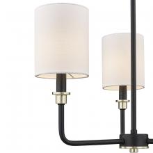 Millennium 9143-MB/MG - Chelsea 3-Light Chandelier Ceiling Light Matte Black Modern Gold