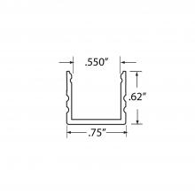  LED-CHL-XD-MD-8 - Extruded 8 foot Mounting Channel