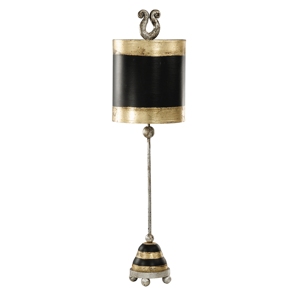 Phoenician Black & Gold Vintage Inspired Accent Table Lamp By Lucas McKearn