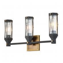 Lucas McKearn BB81000ATB-3 - Abbey 3 Light Bath Lighting In Black And Brass