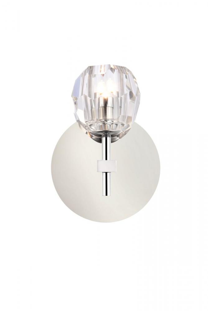 1 light Chrome wall sconce