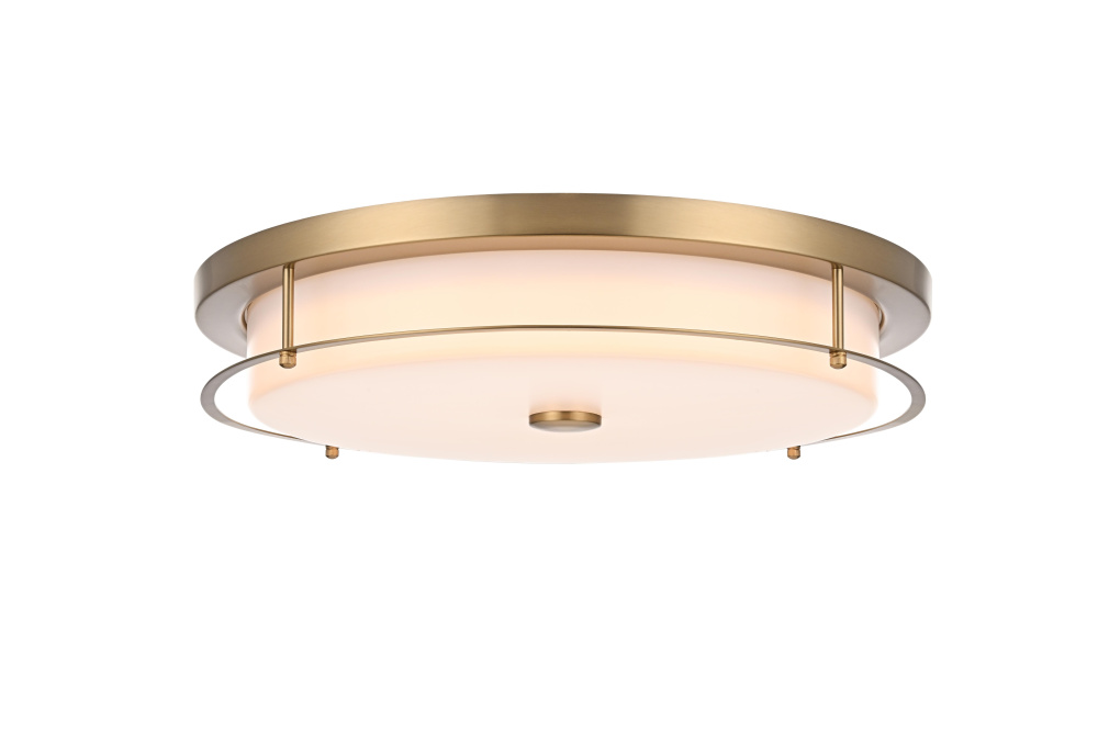 Flush Mount D20" H4" LED 24W 3CCT Satin Gold