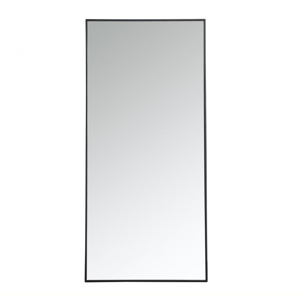 Metal Frame Rectangle Mirror 30 Inch in Black