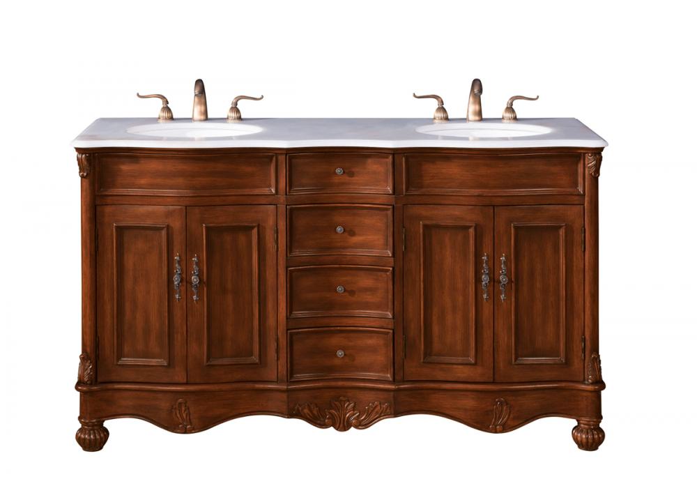 60 In. Double Bathroom Vanity