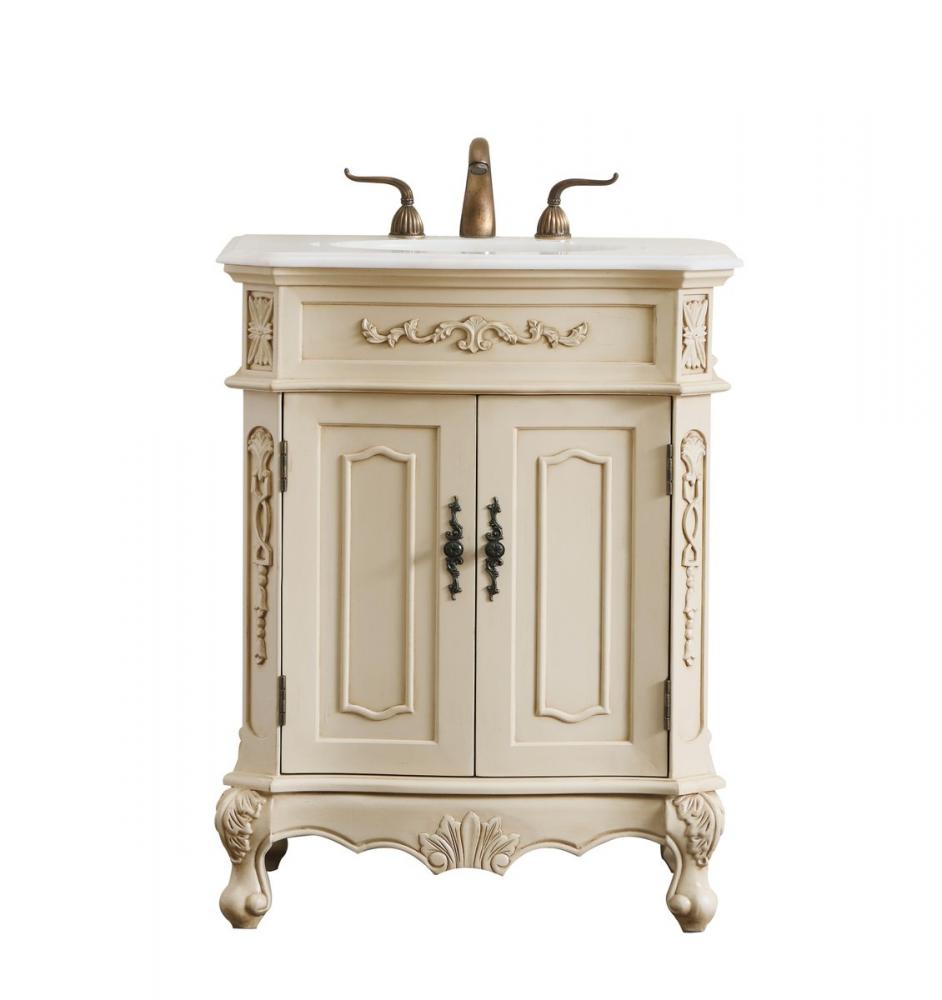 27 In. Single Bathroom Vanity Set in Light Antique Beige